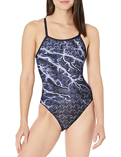 TYR Damen Illume Diamondfit Swim Suit, Titanium, 36 von TYR