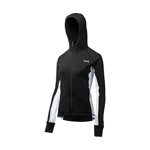 TYR Damen Women’s Alliance Victory Warm Up Jacket Aufwärm-Jacke, schwarz/weiß, L von TYR