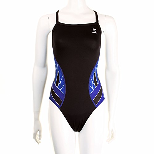 TYR Diamondfit Badeanzug Monogram Allover Splice Mädchen 12 Jahre bunt - Navy/Noir von TYR