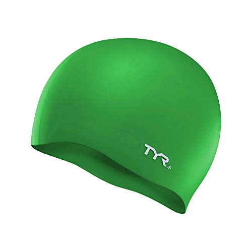 TYR Unisex-Erwachsene Wrinkle Free Silicone Cap Blend faltenfreie Silikon-Badekappe (grün), Einheitsgröße von TYR