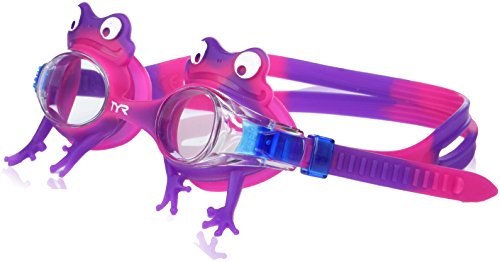 Tyr Mixte SWIMPLE Frog Lunettes de Natation Enfant, Clear/PINK/Purple, S von TYR