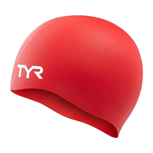 TYR Unisex Adult Wrinkle Slicone Swim Cap - Red, Medium TYR Unisex Adult Wrinkle Slicone Swim Cap - Red, Medium von TYR