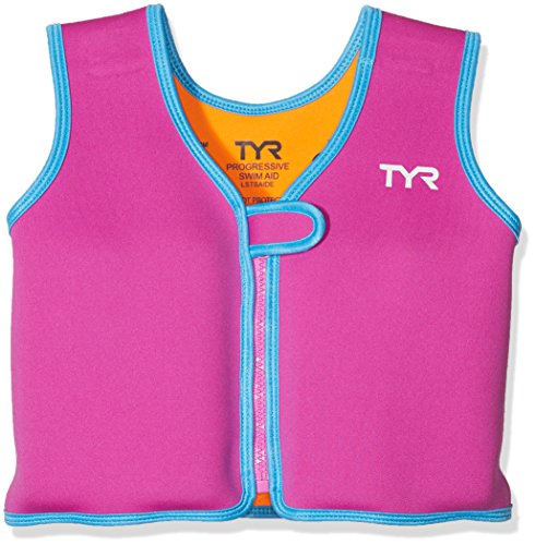 TYR Mädchen Kids Progressive Swim AID Gilet Natation, Rose, M von TYR