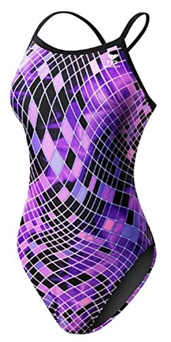 TYR Sport Damen Disco Inferno Diamondfit Badeanzug, Damen, violett, Size 32 von TYR