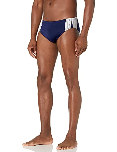 TYR Sport Herren Badeanzug Phoenix Splice Racer, Herren, Marineblau/weiß, 26 von TYR