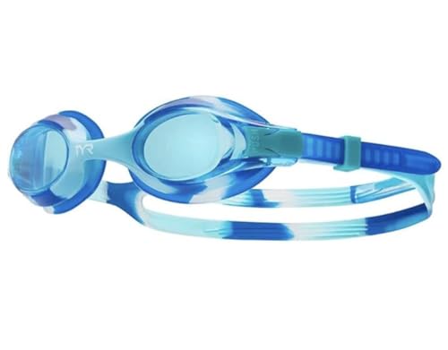 TYR Swimple Schwimmbrille f r Kinder, Batikf rbung, nicht spiegelnd, Blau, Einheitsgr e von TYR