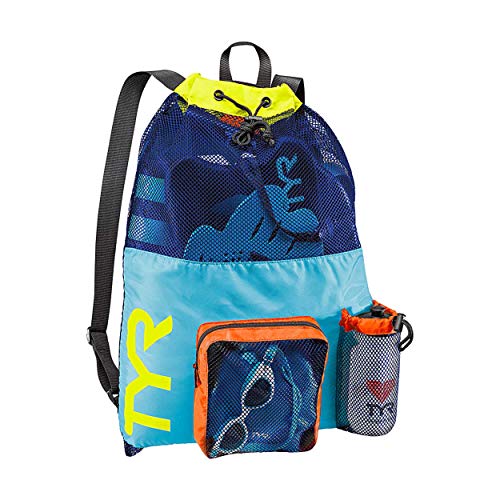 TYR Unisex Big Mesh Mummy Rucksack Tasche, Blue / Yellow, Einheitsgröße von TYR