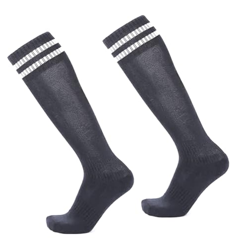 TYREE 1 Paar rutschfeste Sportsocken für Herren, Strümpfe, Trainingssocken für Fußball, Langlebig, Einfach zu Verwenden, Schwarz, Erwachsene 36–45 von TYREE