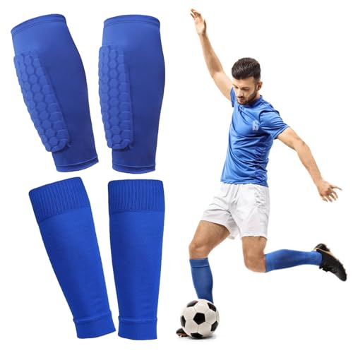 TYXHXTF 2 Paar Schienbeinschoner, Atmungsaktiv Schienbeinschoner Socken für Männer und Frauen, Wadenschutz für Fußball, Basketball, Radfahren, Klettern TYXHXTF 2 Paar Schienbeinschoner, Atmungsaktiv Schienbeinschoner Socken für Männer und Frauen, Wadenschutz für Fußball, Basketball, Radfahren, Klettern von TYXHXTF