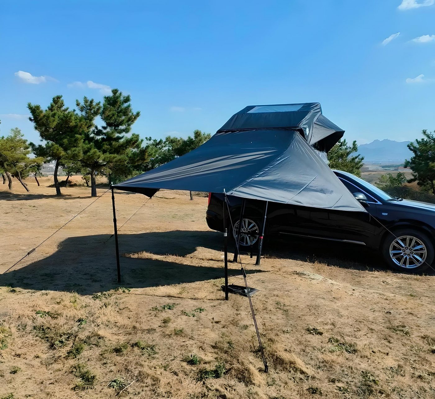 TZIpower Dachzelt Autodachzelt Grau/Schwarz Softcase Dachzelt 2 Größen opt. Sonnensegel, Personen: 4 TZIpower Dachzelt Autodachzelt Grau/Schwarz Softcase Dachzelt 2 Größen opt. Sonnensegel, Personen: 4 von TZIpower