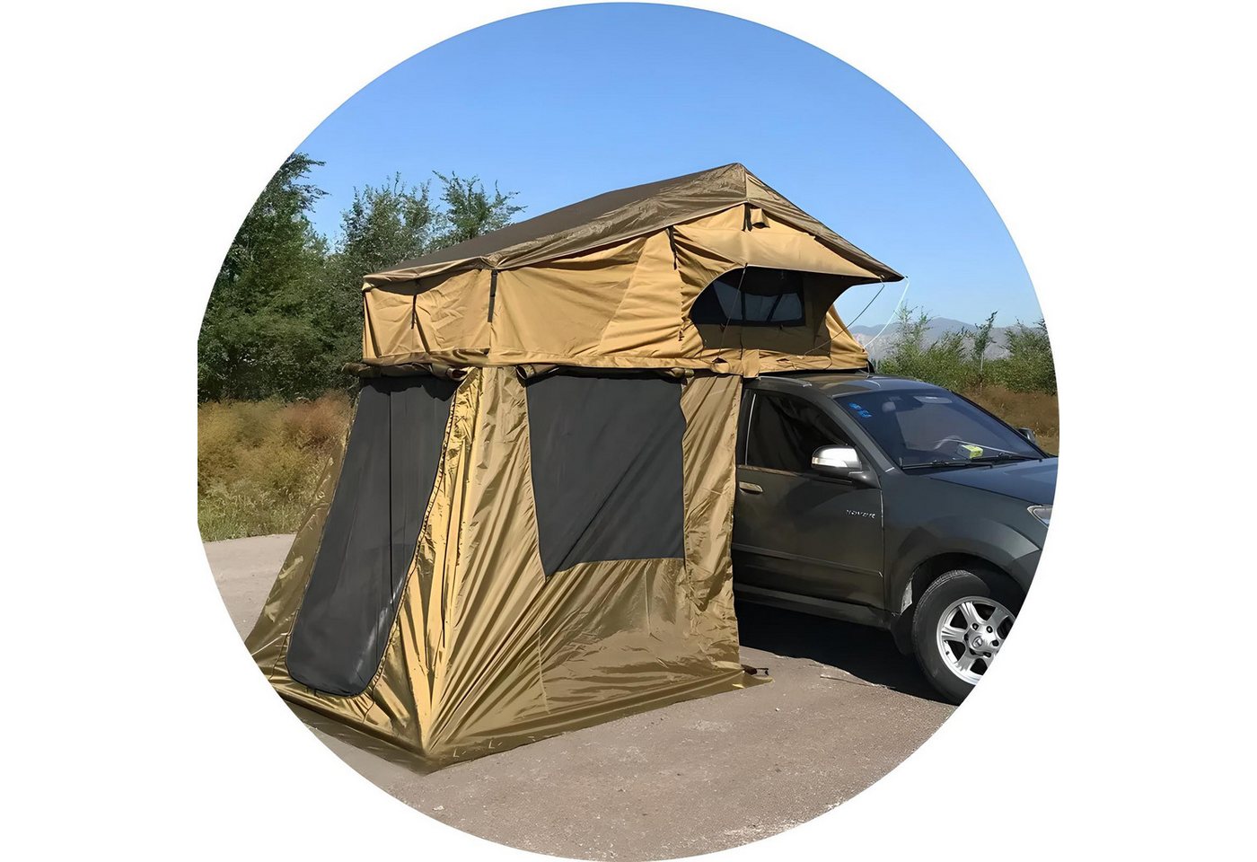 TZIpower Dachzelt Autodachzelt Softcase 2 Größen, bis zu 5 Personen Khaki/Grün Schwarz, Personen: 5 TZIpower Dachzelt Autodachzelt Softcase 2 Größen, bis zu 5 Personen Khaki/Grün Schwarz, Personen: 5 von TZIpower