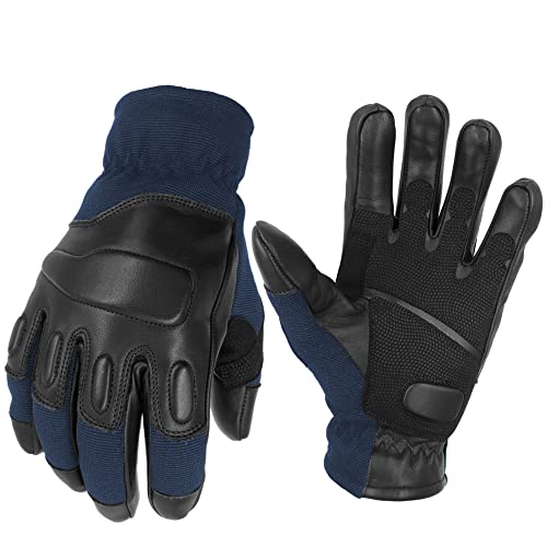 TacFirst Allrounder II Taktische Einsatzhandschuhe, Schnitthemmende Polizei, BW, SEK, Security Handschuhe (XL, Navyblau) von TacFirst