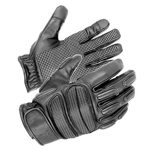 TacFirst SEK 1 NightDuty Security Einsatzhandschuhe H006ND retro-reflektierend und schnitthemmend, Touchscreen Polizei-, Motorradhandschuhe (Schwarz, 4XL) von TacFirst