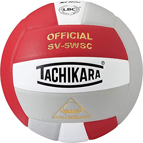 Tachikara Sensi-Tec Hochleistungs-Volleyball aus Composit, Scharlachrot/Weiß/Silbergrau Tachikara Sensi-Tec Hochleistungs-Volleyball aus Composit, Scharlachrot/Weiß/Silbergrau von Tachikara