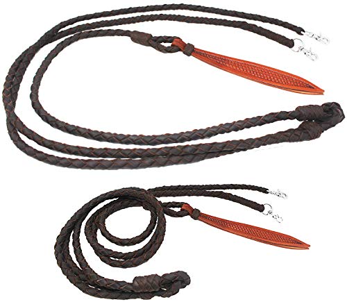 Challenger Tack Pferd Western Leder Hand Geflochten Rommel Romal Zügel Popper mit Druckknöpfen 6659 Challenger Tack Pferd Western Leder Hand Geflochten Rommel Romal Zügel Popper mit Druckknöpfen 6659 von TackRus