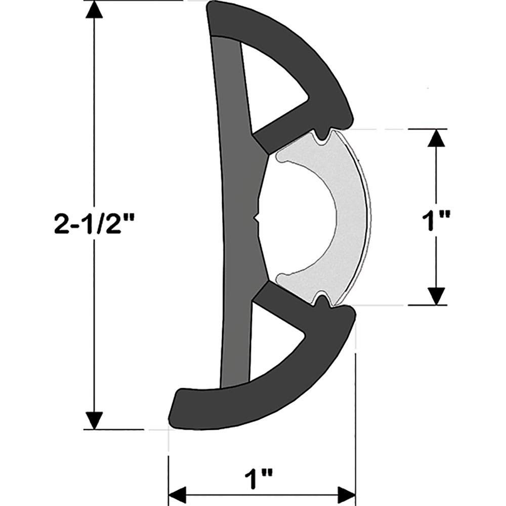Taco Metals Rub Rail Flex 100´ Schwarz Taco Metals Rub Rail Flex 100´ Schwarz von Taco Metals