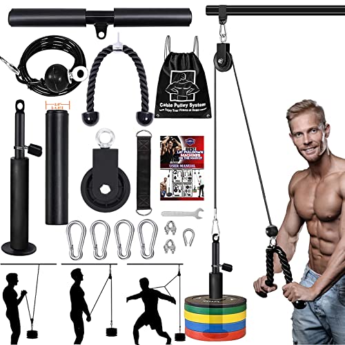 Taeku Kabelzug, Gewicht Fitnessgerät Trizeps Latzug Unterarmtrainer Seilzug-Fitness Arm Krafttraining für Zuhause Sportgeräte (2,5M Kabel+ Adapter) Taeku Kabelzug, Gewicht Fitnessgerät Trizeps Latzug Unterarmtrainer Seilzug-Fitness Arm Krafttraining für Zuhause Sportgeräte (2,5M Kabel+ Adapter) von Taeku