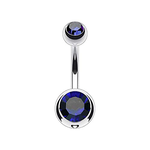 Taffstyle Bauchnabelpiercing Titan Stab Piercing Banana Bauch Bauchnabel Stecker Doppelte Kugel Zwei Glitzer Kristall Kurz Silber Blau 1,6mm x 8mm x 4x6mm Taffstyle Bauchnabelpiercing Titan Stab Piercing Banana Bauch Bauchnabel Stecker Doppelte Kugel Zwei Glitzer Kristall Kurz Silber Blau 1,6mm x 8mm x 4x6mm von Taffstyle