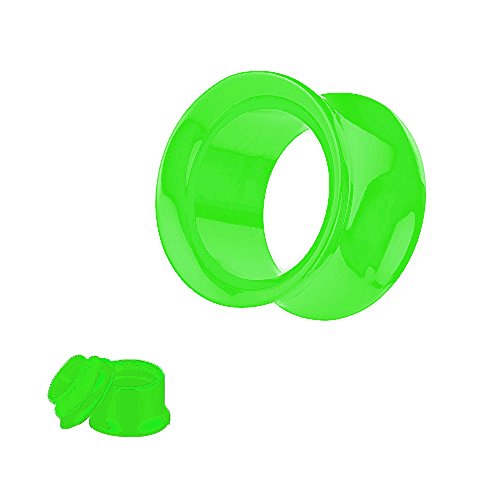 Taffstyle Flesh Tunnel Ohr Piercing Ear Plug Ohrpiercing Bunt Schraub Schraubverschluss Einfach Double Flared Kunststoff 3mm Grün Taffstyle Flesh Tunnel Ohr Piercing Ear Plug Ohrpiercing Bunt Schraub Schraubverschluss Einfach Double Flared Kunststoff 3mm Grün von Taffstyle