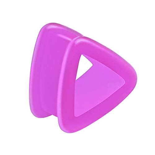 Taffstyle Flesh Tunnel Ohr Piercing Ear Plug Ohrpiercing Bunt Silikon Dreieck Flexibel 10 mm Lila Taffstyle Flesh Tunnel Ohr Piercing Ear Plug Ohrpiercing Bunt Silikon Dreieck Flexibel 10 mm Lila von Taffstyle