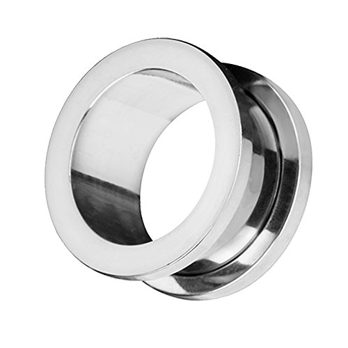 Taffstyle Flesh Tunnel Ohr Piercing Ear Plug Ohrpiercing Schraub Edelstahl Schraubverschluss Einfach Creole 22 mm Silber Taffstyle Flesh Tunnel Ohr Piercing Ear Plug Ohrpiercing Schraub Edelstahl Schraubverschluss Einfach Creole 22 mm Silber von Taffstyle