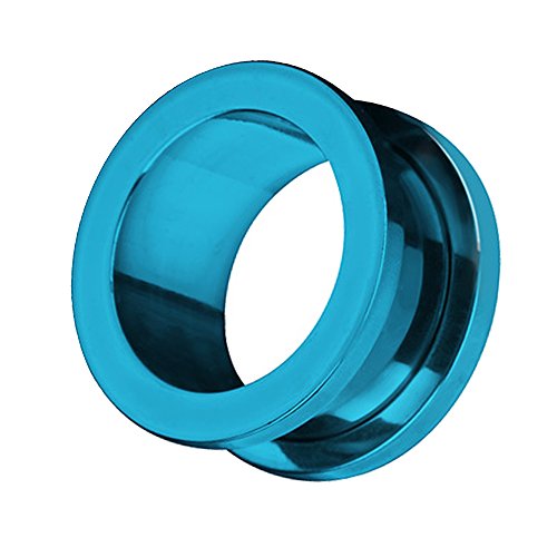 Taffstyle Flesh Tunnel Ohr Piercing Ear Plug Ohrpiercing Schraub Edelstahl Schraubverschluss Einfach Creole 4 mm Blau Taffstyle Flesh Tunnel Ohr Piercing Ear Plug Ohrpiercing Schraub Edelstahl Schraubverschluss Einfach Creole 4 mm Blau von Taffstyle