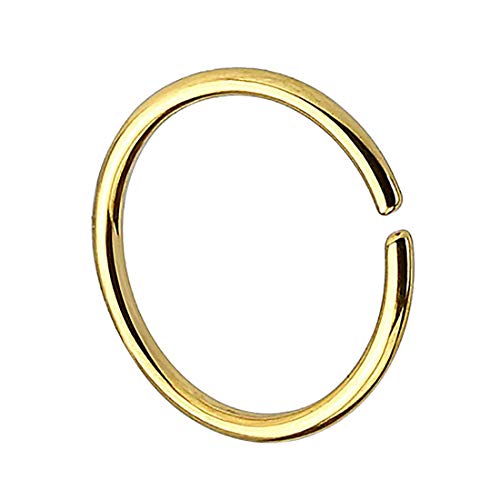 Taffstyle Piercing Continuous Ring 925 Silber Fake Klemmring Dünn Septum Tragus Helix Nase Lippe Ohr Nasenring Hoop Clip On Gold 1,0mm x 8mm Taffstyle Piercing Continuous Ring 925 Silber Fake Klemmring Dünn Septum Tragus Helix Nase Lippe Ohr Nasenring Hoop Clip On Gold 1,0mm x 8mm von Taffstyle