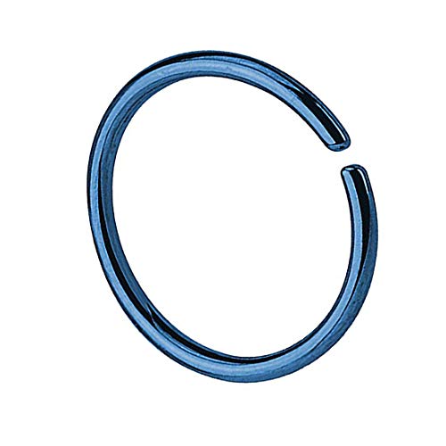 Taffstyle Piercing Continuous Ring Fake Klemmring Dünn Septum Tragus Helix Nase Lippe Ohr Nasenring Ohrpiercing Hoop Clip On Blau 0,8mm x 6mm Taffstyle Piercing Continuous Ring Fake Klemmring Dünn Septum Tragus Helix Nase Lippe Ohr Nasenring Ohrpiercing Hoop Clip On Blau 0,8mm x 6mm von Taffstyle