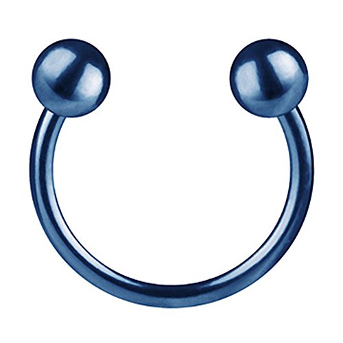 Taffstyle Piercing Hufeisen Horseshoe mit Kugeln Septum Tragus Helix Ohr Nase Lippe Ring Lippenpiercing Nasenpiercing Blau 1,6mm x 12mm x 5mm Taffstyle Piercing Hufeisen Horseshoe mit Kugeln Septum Tragus Helix Ohr Nase Lippe Ring Lippenpiercing Nasenpiercing Blau 1,6mm x 12mm x 5mm von Taffstyle