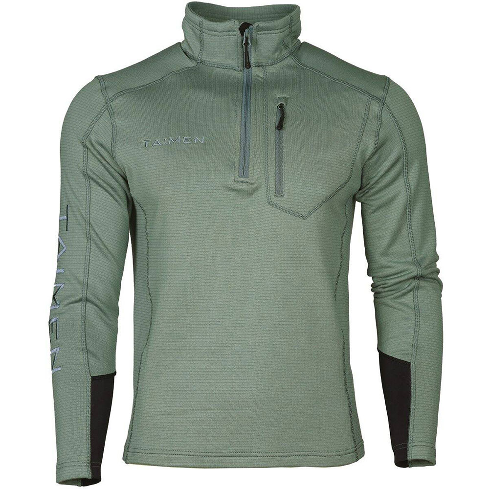 Taimen Uligan Grid Half Zip Fleece Grün S Mann Taimen Uligan Grid Half Zip Fleece Grün S Mann von Taimen