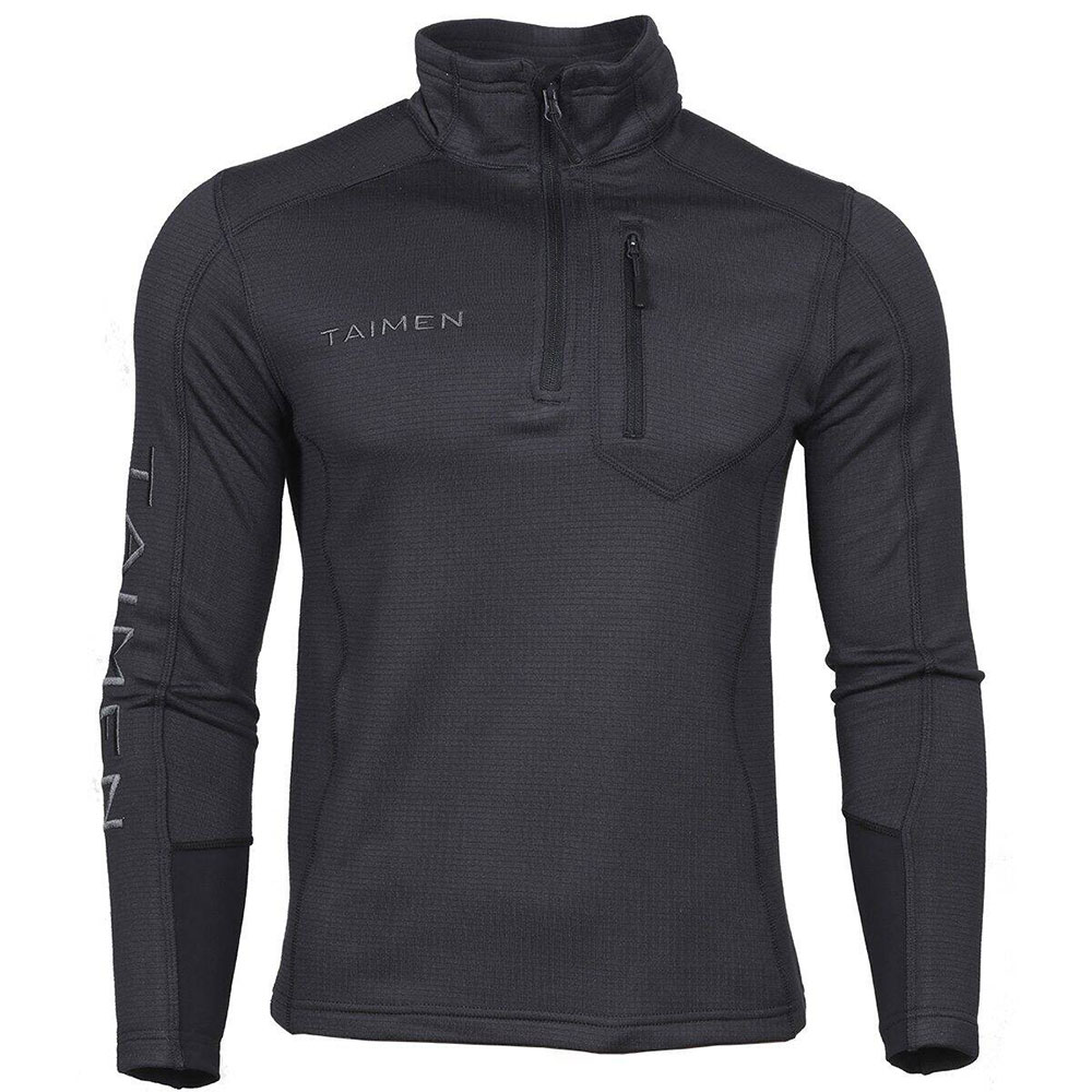 Taimen Uligan Grid Half Zip Fleece Schwarz,Grau S Mann Taimen Uligan Grid Half Zip Fleece Schwarz,Grau S Mann von Taimen