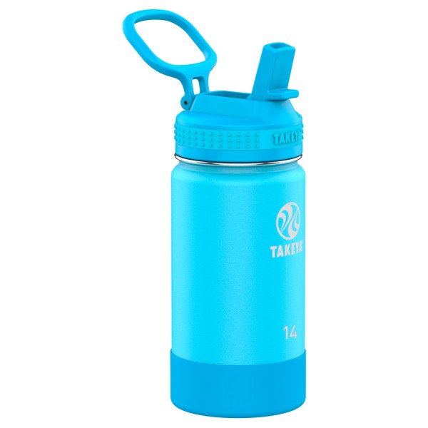 Takeya - Kid's Actives Straw Insulated Bottle 414 ml - Isolierflasche Gr 414 ml blau von Takeya
