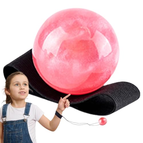 Elastischer Ball am Handgelenk – elastischer Ball aus Gummi | Rückprallbälle mit Armband | Ball auf einer Schnur für Erwachsene, Spiel, Kinder, Übung von Takluu