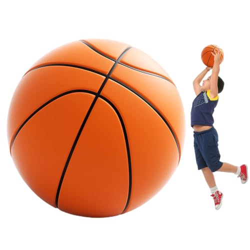 Leiser Basketball – Basketball aus Schaumstoff Größe 7 | Basketball weich aus PU, 3D-Trainingsball | Ball aus Schaumstoff mit hoher Dichte | Basketball hell und von Takluu