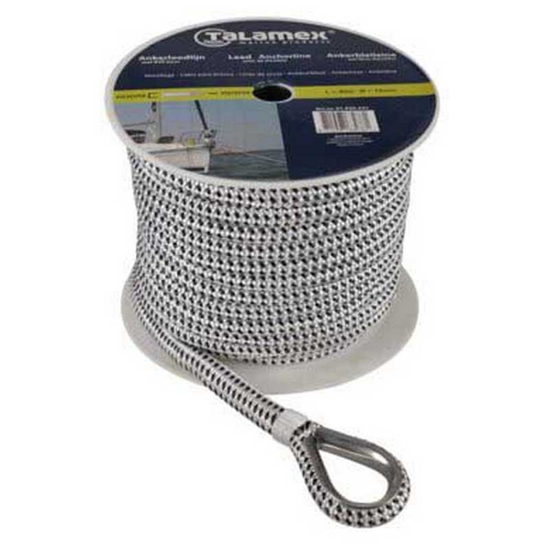 Talamex 16 Mm Braided Anchor Rope With Lead Weiß 40 m von Talamex