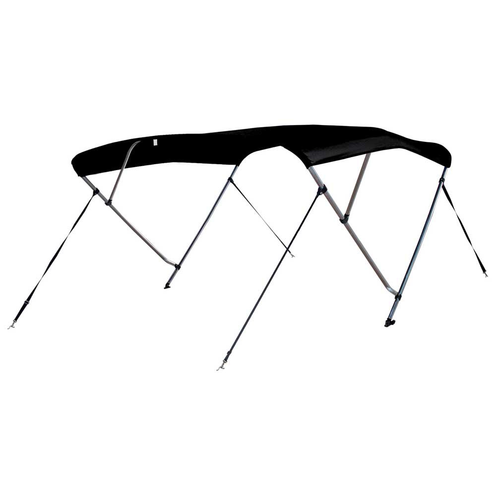 Talamex Bimini Top Deluxe 3 Bow Awning Schwarz 183 x 137-152 x 117 cm von Talamex