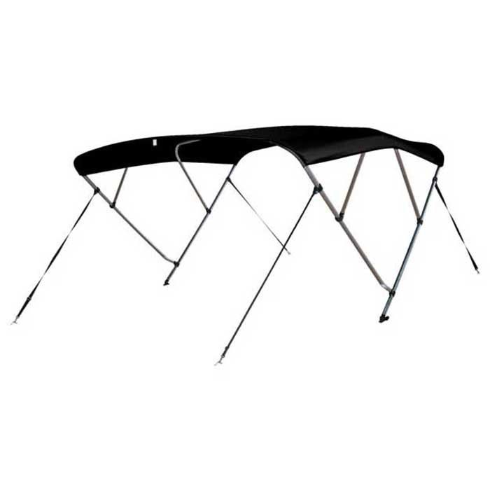 Talamex Bimini Top Deluxe 4 Bow Awning Schwarz 240 x 246-260 x 137 cm von Talamex