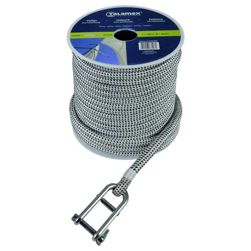 Talamex Pin Shackle Rope 8 Mm Grau 30 m von Talamex