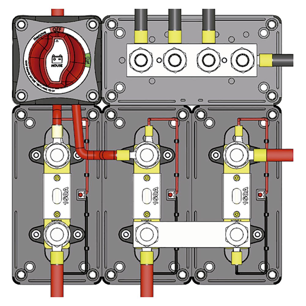 Talamex Heavy Duty Dual Busbar Isolator 100a Schwarz Talamex Heavy Duty Dual Busbar Isolator 100a Schwarz von Talamex