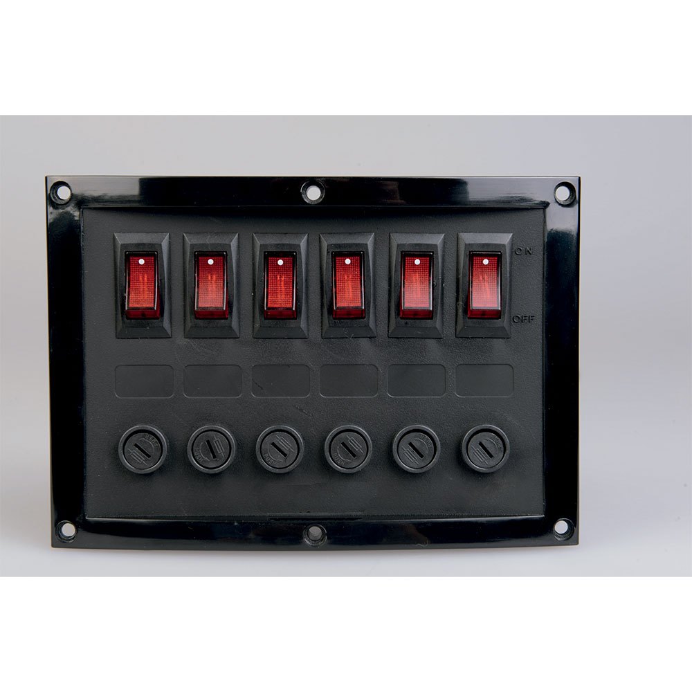 Talamex Switch Panel 6-fuses 114x165 Mm Schwarz Talamex Switch Panel 6-fuses 114x165 Mm Schwarz von Talamex