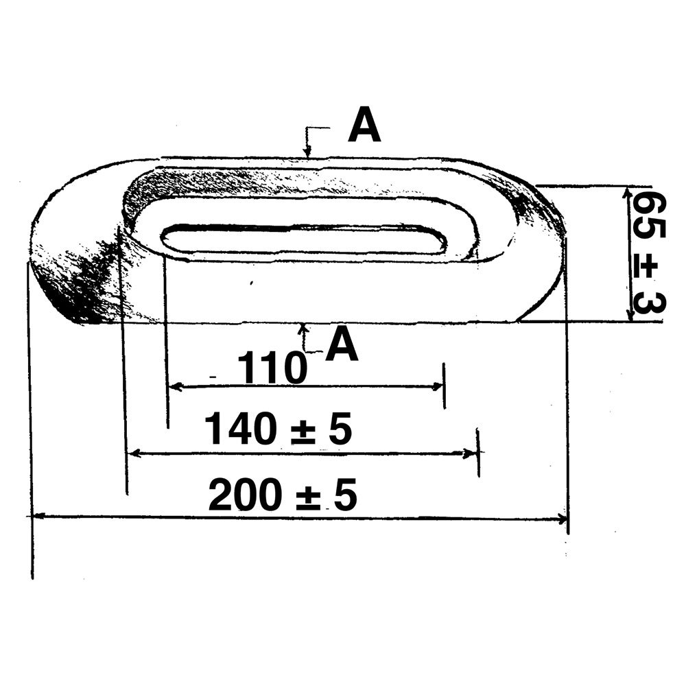Talamex Zinc Anode Grau 320 x 65 mm Talamex Zinc Anode Grau 320 x 65 mm von Talamex