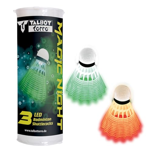 Talbot-Torro Badminton Ball Magic Night LED, Kunststofffederball mit LED-Licht, ca. 48 Std. Brenndauer, 3er Dose, Farbe: Weiß &Gelb, für Indoor & Outdoor sowie für das Spiel bei Dunkelheit, 479123 Talbot-Torro Badminton Ball Magic Night LED, Kunststofffederball mit LED-Licht, ca. 48 Std. Brenndauer, 3er Dose, Farbe: Weiß &Gelb, für Indoor & Outdoor sowie für das Spiel bei Dunkelheit, 479123 von Talbot Torro