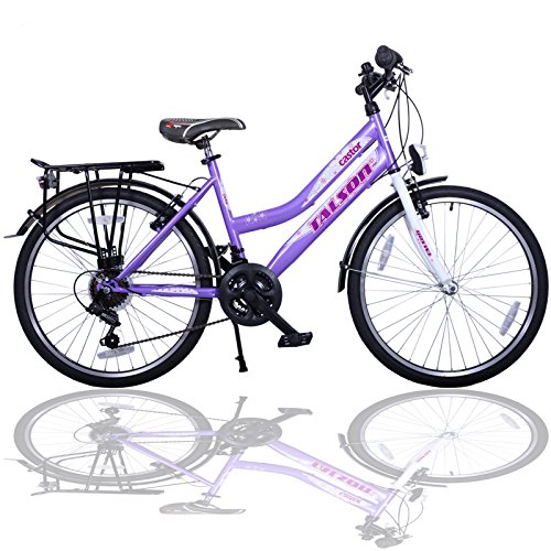Talson 24 Zoll Kinderfahrrad 21-Gang Drehgriffschaltung Lila-Weiss mit Beleuchtung nach STVO Talson 24 Zoll Kinderfahrrad 21-Gang Drehgriffschaltung Lila-Weiss mit Beleuchtung nach STVO von Talson