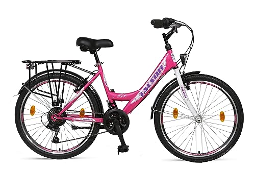 24 Zoll MÄDCHEN Fahrrad 21-Gang Shimano SCHALTUNG ALUFELGEN Beleuchtung NEU Nr:TMX von Talson