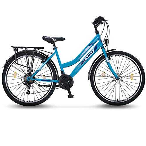 26 Zoll Fahrrad 21-Gang Schaltung mit Beleuchtung nach STVO Türkis Doppelrahmen 26 Zoll Fahrrad 21-Gang Schaltung mit Beleuchtung nach STVO Türkis Doppelrahmen von Talson