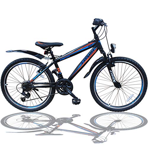 Talson 20 Zoll Fahrrad Shimano 18-Gang Mountainbike - mit Gabelfederung und Beleuchtung Neu von Talson