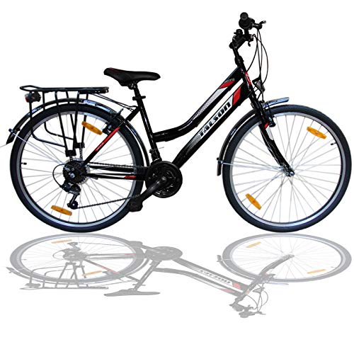 Talson 26 Zoll Damenrad Shimano 21Gang 26" Damen Fahrrad Black mit Beleuchtung nach STVZO von Talson