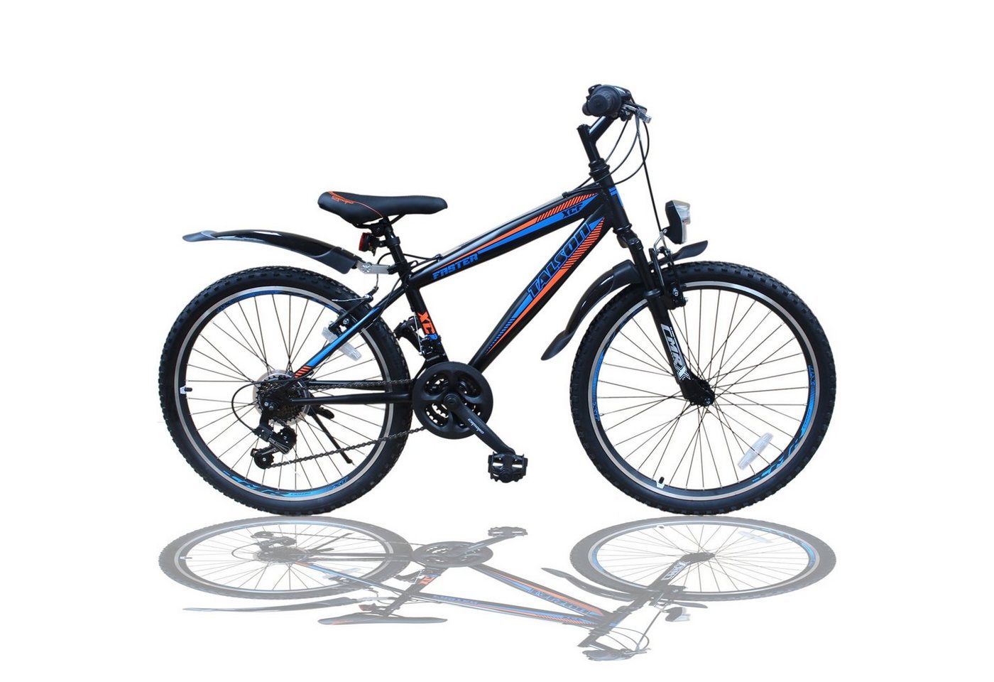 Talson Mountainbike 24 Zoll Fahrrad mit, 21 Gang Shimano, Kettenschaltung, mit Beleuchtung nach StVZO und Gabelfederung Schwarz Talson Mountainbike 24 Zoll Fahrrad mit, 21 Gang Shimano, Kettenschaltung, mit Beleuchtung nach StVZO und Gabelfederung Schwarz von Talson