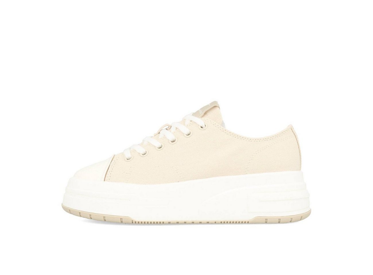 Tamaris Tamaris 1-23815-20-418 Vegan Plateau Canvas Sneaker Damen Ivory Sneaker von Tamaris