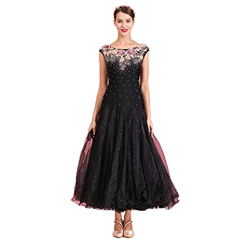 Modernes Elegante Tanzkleid Modernes Ballsaal-Walzer-Tango-Tanzkleid Tanzkleidung-Nationale Standardröcke Für Wettbewerbskostüme Bedrucktes Spitzenkleid (XXL) von Tandada